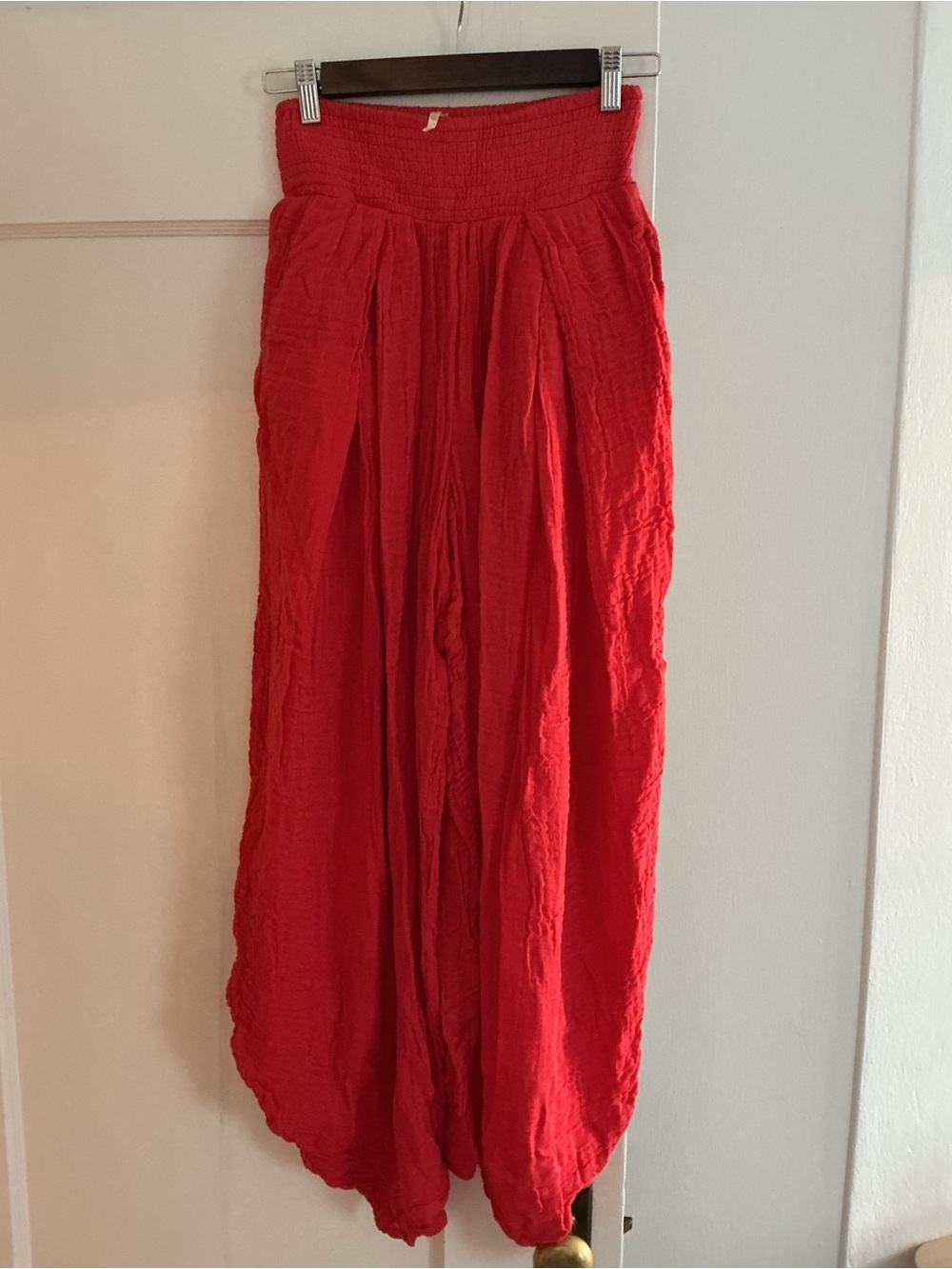 Free People Red Harem Pants